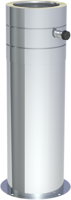 DW ECO 2.0 Edelstahlschornstein DN 150 mm Teleskopstütze 190 - 630 mm