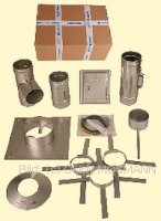 Edelstahlschornstein EW 130 mm x 0,6 mm Bausatz ca. 6,00 m Höhe