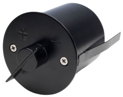 CB Luftklappengriff rund 75 mm Aufputz RW und Knopf schwarz