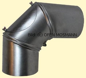 Ofenrohre DN 100 mm FAL Ofenrohr Bogen verstellbar 0 - 90° mit Putztür