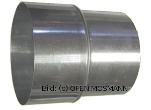 Ofenrohr Reduzierung FAL DN 105 mm weit - 100 mm eng