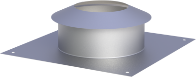 Edelstahlschornstein EW 200 mm x 0,6 mm Kopfabdeckung mit Wetterkragen