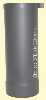 Ofenrohr Kaminofen DN 150 mm Anschlussstutzen 0,40 m Länge gussgrau hell #820