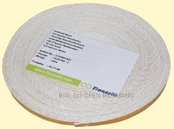 Ofendichtband 10 mm x 2 mm Länge 25,00 m ISO-Glasband weiß