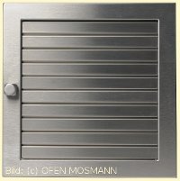 Revisionsgitter für Kamin Ofen Kachelofen Edelstahl 45 cm x 45 cm Lamellen verstellbar Marke CB-tec