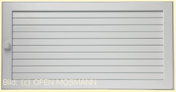 Lüftungsgitter Warmluft 35 x 23 cm weiß putzbündig Lamellen verstellbar Marke CB-tec