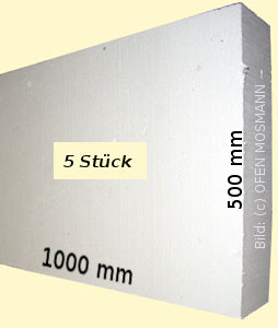 Hitzeschutzplatte 100 cm x 50 cm x 3 mm ISOPLAN 750 mit Alurahmen