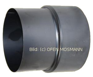 Ofenrohr Erweiterung gebläut DN 100 mm weit - 120 mm eng