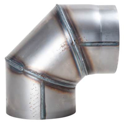 Ofenrohre DN 180 mm 2 mm Ofenrohr unlackiert Bogen 90° ohne Tür