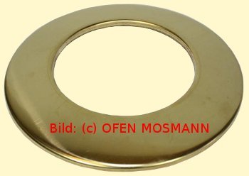Ofenrohr DN 120 mm aus Messing Wand Rosette