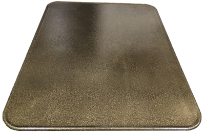 Ofenblech Unterlegblech schwarz-gold 600 x 800 mm Stahlblech gehämmert