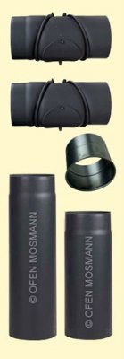 Ofenrohr DN 180 mm Heizkessel Anschluss Set 1 2 mm Stahl schutzlackiert (nicht kratzerfrei)