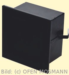CB Putzkapsel quadratisch 140 mm x 140 mm, schwarz. Putzbündig