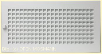 Lüftungsgitter weiß 45 cm x 23 cm Design Warmluftgitter D3 Lamellen verstellbar Marke CB-tec