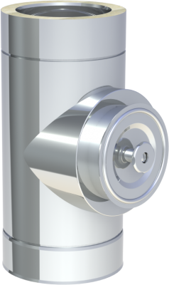 DW ECO 2.0 Edelstahlschornstein DN 200 mm Reinigungselement rund