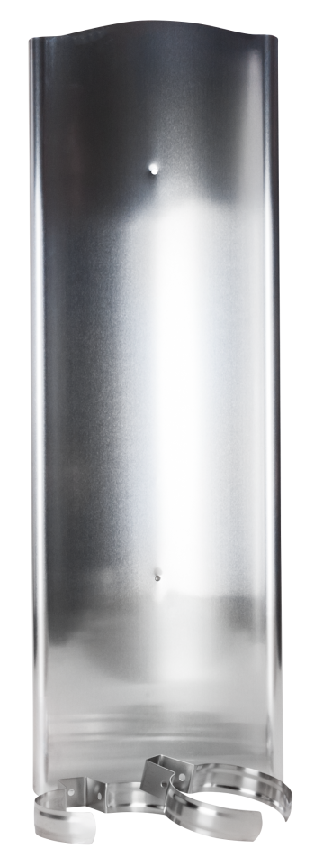 Hitzeschutzschild aus Reinaluminium 65 cm lang Hitzeschutz für Ofenrohr  Rauchroh