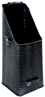 Kohleschütter schwarz-silber 20 x 14 x 41 cm gehämmert