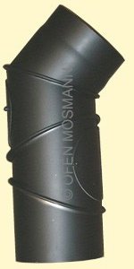 Ofenrohr DN 180 mm Bogen 4-tlg. mit zwei Türen 2 mm Stahl schutzlackiert (nicht kratzerfrei)