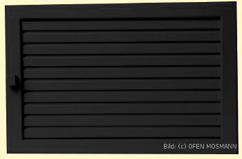 Lüftungsgitter Warmluft 20 x 15 cm schwarz Lamellen verstellbar Marke CB-tec