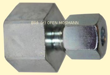 Heizölleitung 8 mm Schneidring Aufschraub-Verschraubung GAV 1/2 Zoll x 8 mm gerade Stahl-verzinkt