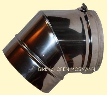 DW ECO 2.0 Edelstahlschornstein DN 130 mm Bogen 45 Grad