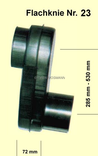 Flachknie gebläut DN 120 mm Nr. 23