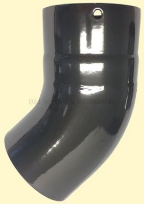 Ofenrohr DN 120 mm anthrazit emailliert Bogen glatt 45° mit Tür hq