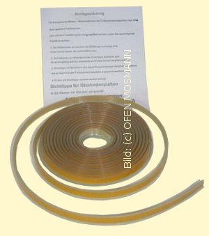 Dichtlippe für Glas-Bodenplatte 50 m Länge