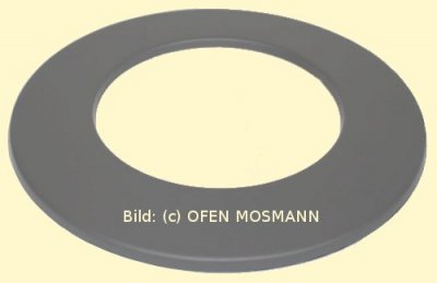 Ofenrohr Kaminofen DN 120 mm Wandrosette ( 5 ) gussgrau-hell #820