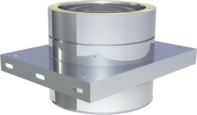 DW ECO 2.0 Edelstahlschornstein DN 130 mm Grundplatte für Zwischenstütze