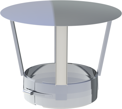 DW ECO 2.0 Edelstahlschornstein DN 200 mm Regenhaube (Innendurchmesser 250 mm)