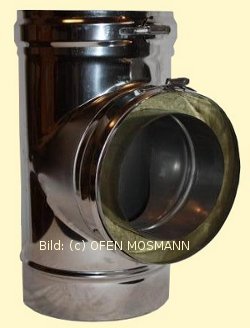 DW ECO 2.0 Edelstahlschornstein DN 150 mm Feuerungsanschluss 90 Grad