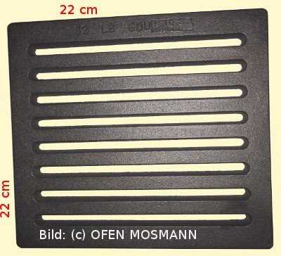 Ofenrost (Tafelrost) Breite 22 x Länge 22 cm