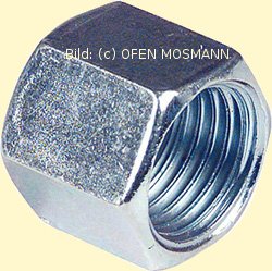 Heizölleitung 12 mm Schneidring-Blindmutter BM 12 mm Stahl-verzinkt